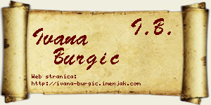 Ivana Burgić vizit kartica